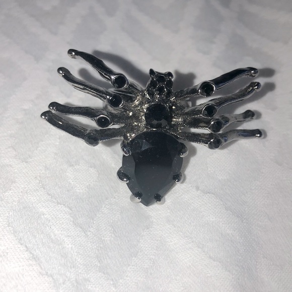 Black stone spider ring - Picture 1 of 8